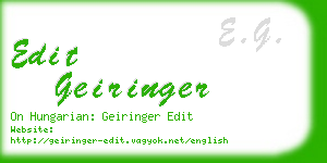 edit geiringer business card